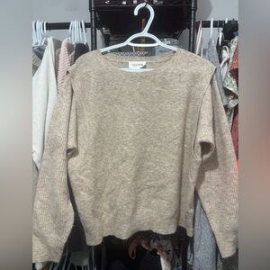 Cozy Beige Crew Neck Sweater